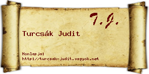 Turcsák Judit névjegykártya